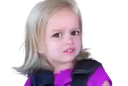 Chloe looking sideways with a skeptical and judgmental expression.