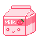 milk_pink animated emote | emoji fraise🌈