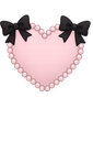 Cutepinkheartwithblackbows Discord sticker from Lust Garden18+ • "what happened" era
