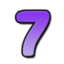Number seven in a purple gradient font on a black background.