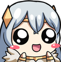 Anime girl with large sparkling eyes and a wide happy smile.