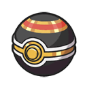 Luxury Ball with a black, gold, and red design centered on a dark background.