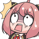Anya Forger with a shocked expression and wide eyes.