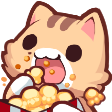 tbhcatpopcorn Discord sticker | The Dutch Cozy Game Valley