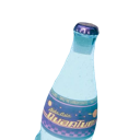 Nuka-Cola Quantum bottle glowing with a bright blue light.