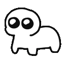 TBH creature with large black eyes and a simple line-art body standing in a neutral pose.