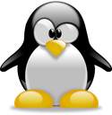 Tux the penguin looking dazed with wide, asymmetrical eyes.