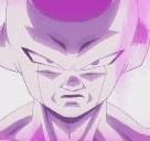 Frieza with a serious and menacing expression staring directly forward.