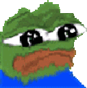 Pepe the Frog wearing headphones and bobbing his head to music.