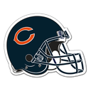 Chicago Bears football helmet with a navy blue shell and orange C logo.