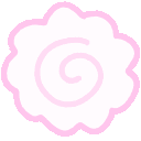 Narutomaki fish cake with a pink swirl pattern on a white background.
