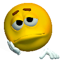 Yellow emoji face resting its chin on a hand with a bored and sad expression.