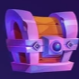 Epic chest with a glowing blue gem and purple frame.