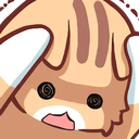 A brown cartoon cat with wide eyes and swirling pupils looking panicked.