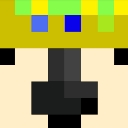 Parrot wearing a gold crown with a smug expression in pixel art style.