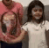 Two young children standing together in a candid, low-resolution photograph.