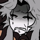 Character with a distressed and disgusted face looking repulsed.