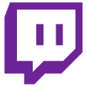 Twitch logo icon featuring a purple stylized speech bubble with two vertical bars.