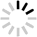 Loading spinner icon with alternating black and gray segments arranged in a circle.