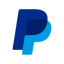 PayPal logo featuring two overlapping letter P characters in shades of blue.