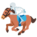 skeletonriding Discord sticker - ノnecro (slow revamp)