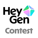 HeyGen logo with the word Contest underneath on a white background.