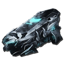 Tek creature in a dormant, sleeping state with glowing blue accents.