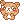 Three identical brown pixel bears with wide eyes and blushing cheeks looking suspiciously to the side.