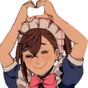 Momo_Heart custom emote from DanDaDan - Discord