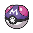 Master Ball from Pokemon featuring a purple sphere with a large M and pink accents.