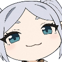 Anime girl with white hair and blue eyes making a smug, mischievous smirk.
