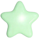 A 3D mint-green star with a soft, glossy finish.