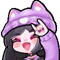 LunitaMetalhead animated GIF emoji - 🦄🌸Gatos Cósmicos🌸🦄