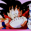 GokuEating animated GIF emoji from ɟallen ɐngels