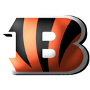Cincinnati Bengals logo featuring a stylized letter B with orange and black tiger stripes.