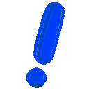 Goons_blue_exclamation animated GIF emoji - The Content Cave🛖