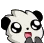 Panda with wide, sparkling eyes and an open mouth expressing pure wonder.