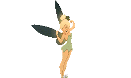 Tinkerbell the fairy performing a series of sassy poses in pixel art style.