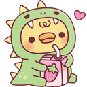 1_nv_dinoduck Discord sticker - ⛥⁺ 　 𓏺 　 .gg/cosmi
