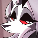 Loona from Helluva Boss looking with a skeptical, unimpressed expression.