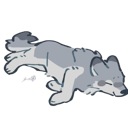 wolfsleep custom emote from the dog house ‧˚꒰🐾୭ ˚. ᵎᵎ