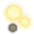 A glowing yellow hexagon shape with a bright center.