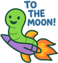 moon Discord sticker from WORM