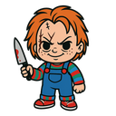 chucky custom emote | Cozy Cavern