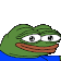 Pepe the Frog performing a dabbing dance move in a pixel art style.