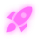 A fuzzy, bright pink blob shape against a black background.