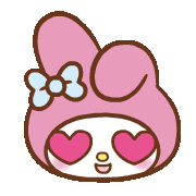 mymelodyhearteyes animated GIF emoji from bunette Ი⑅𐑼