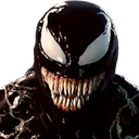 Venom with a wide, sharp-toothed grin staring directly forward.