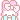 A pink pixel character with a bow crying large blue tears.