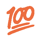 100_orange animated GIF emoji from 𝔇𝔞𝔯𝔩𝔦𝔫𝔤 𓆩♡𓆪's